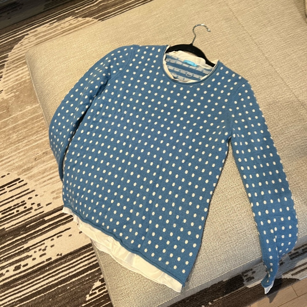 Cashmere Blue Polka Dot Sweater